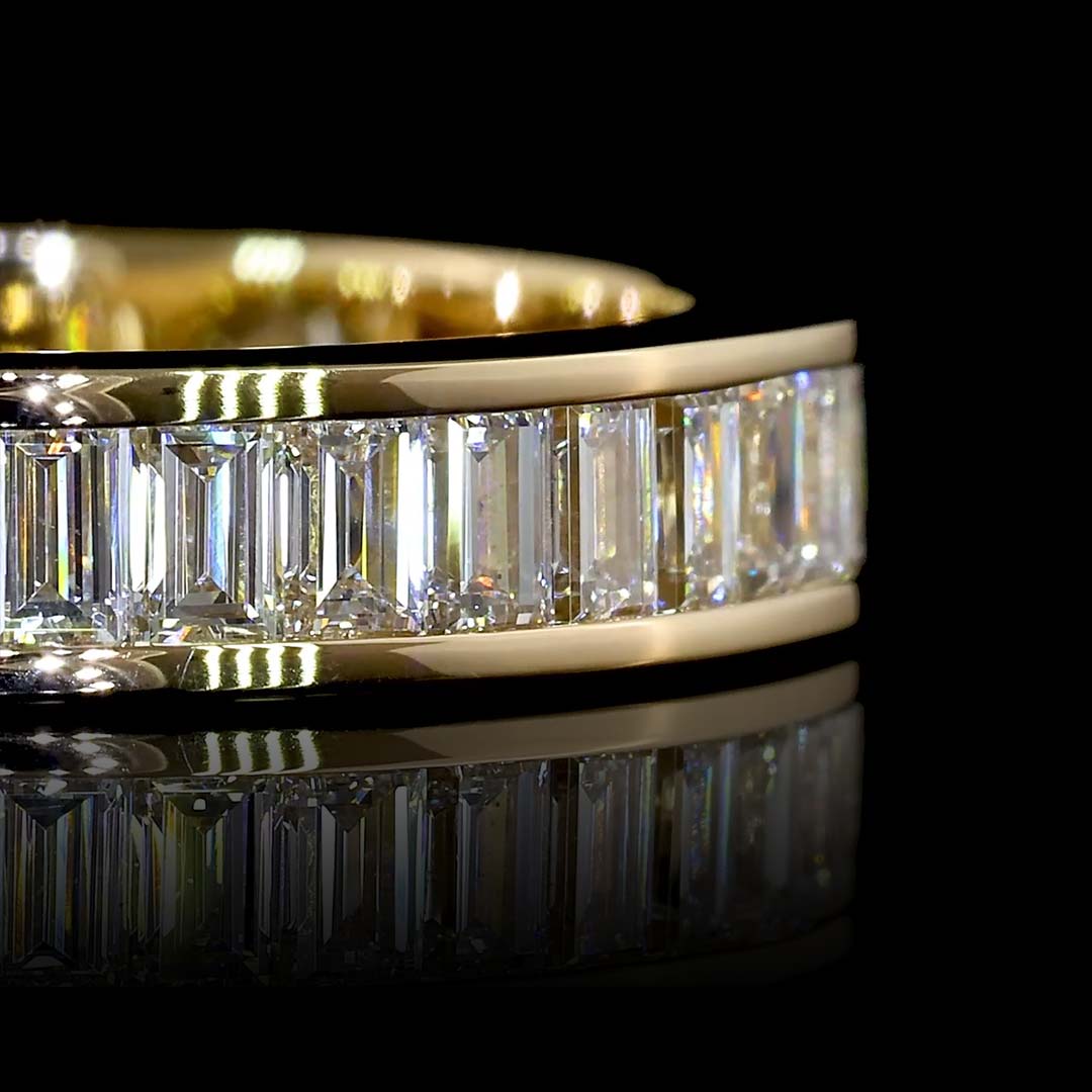 2 CTW Baguette Channel Set Lab Grown Diamond Eternity Band