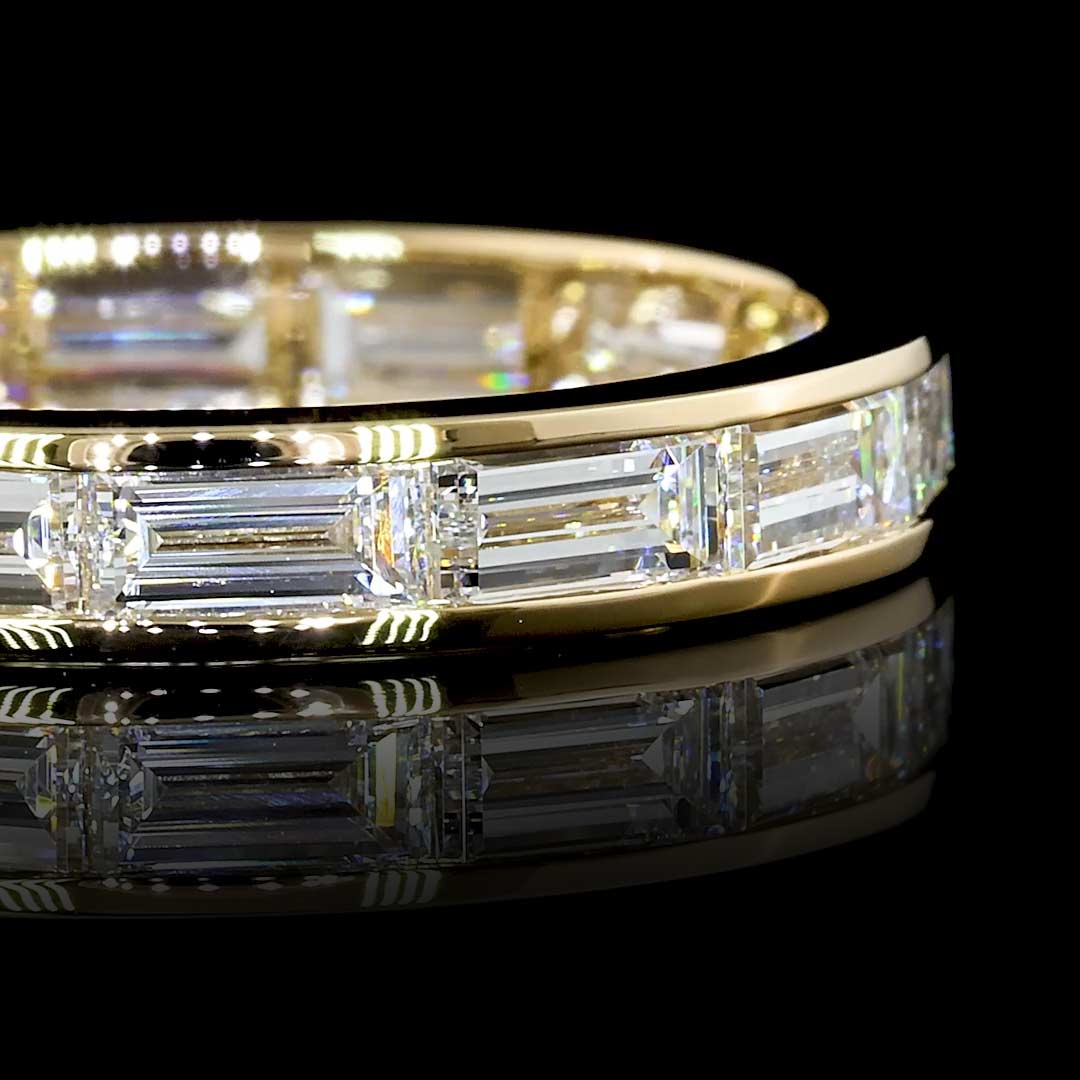 2 CTW East-West Baguette Channel Set Lab Grown Diamond Eternity Band
