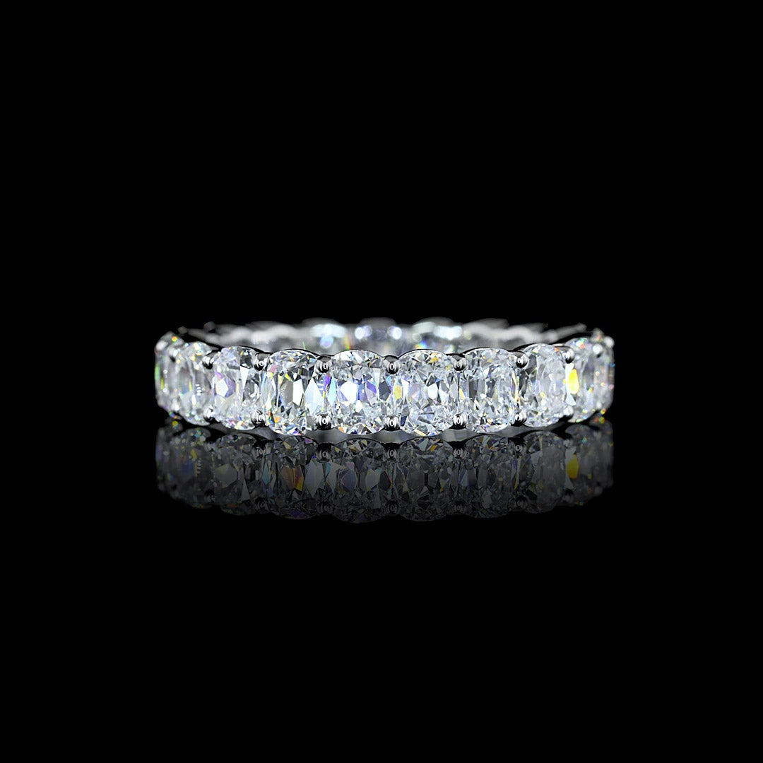 3 CTW Antique Cushion Lab Grown Diamond Eternity Band