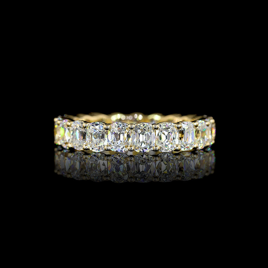 3 CTW Antique Cushion Lab Grown Diamond Eternity Band