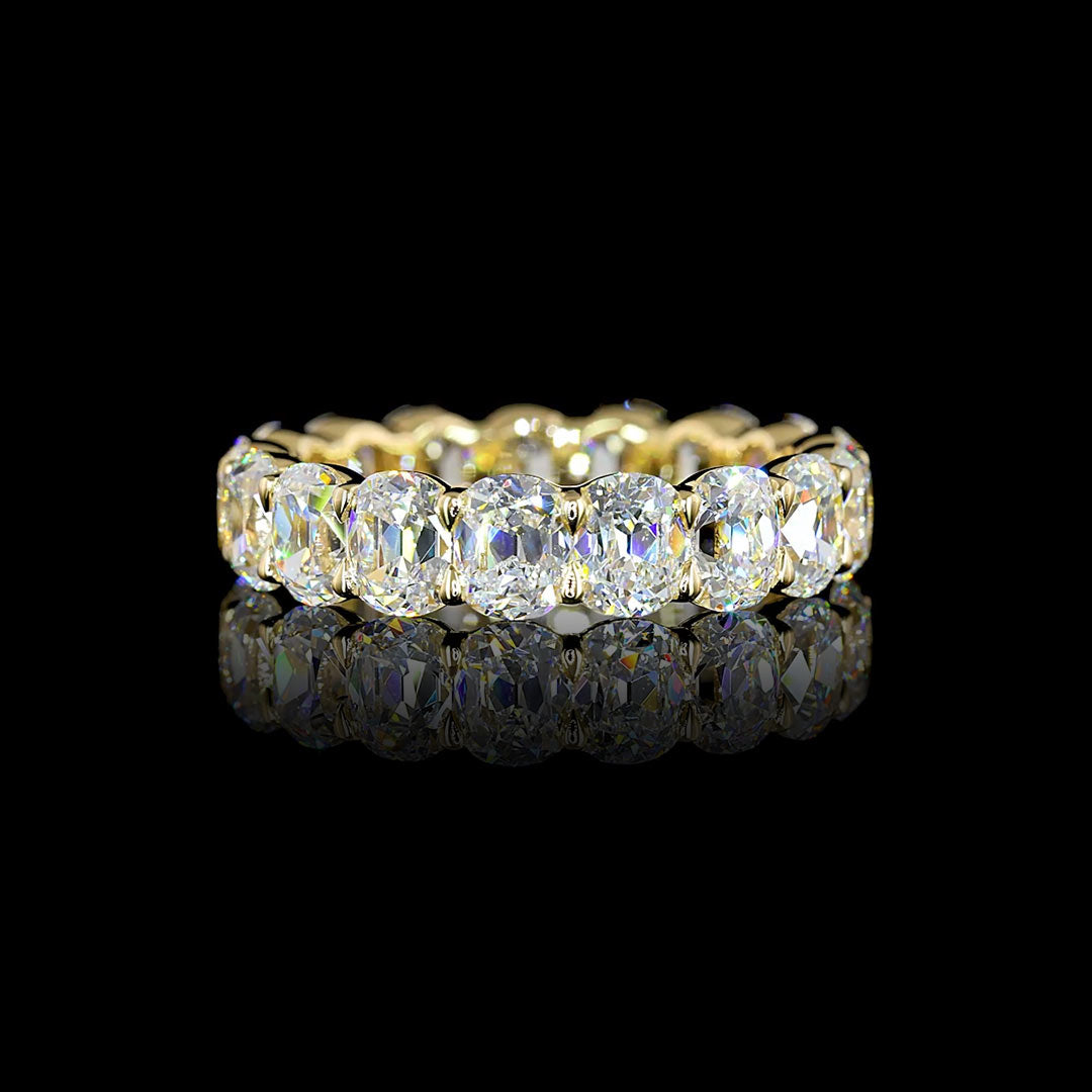 5 CTW Antique Cushion Lab Grown Diamond Eternity Band