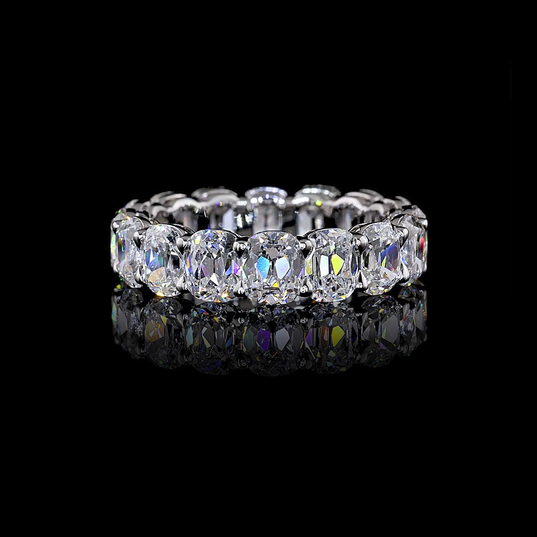6 CTW Antique Cushion Lab Grown Diamond Eternity Band
