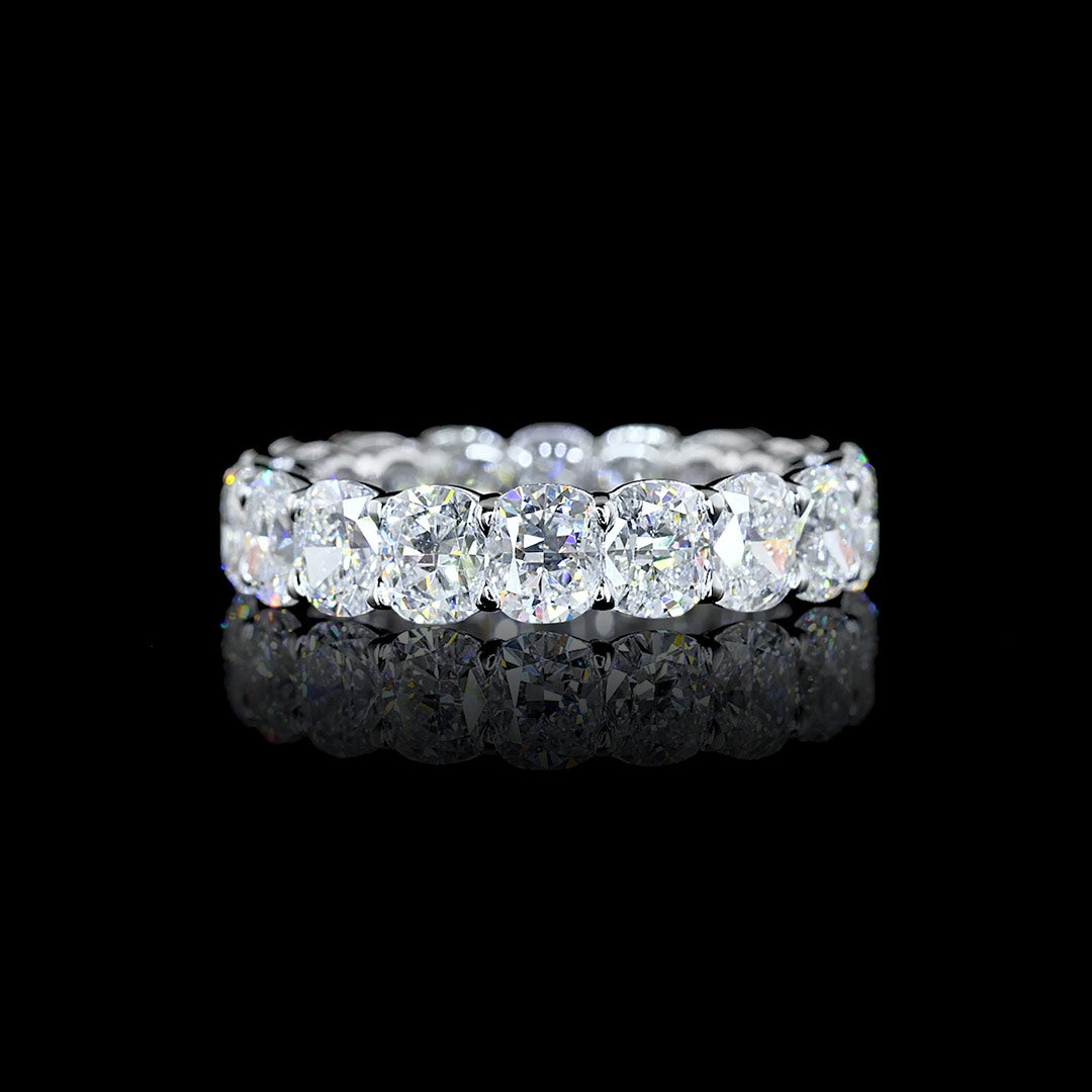 5 CTW Cushion Lab Grown Diamond Eternity Band