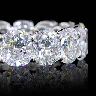 10 CTW Cushion Lab Grown Diamond Eternity Band