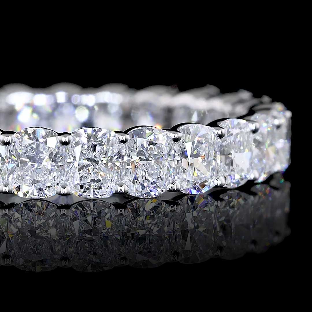 2 CTW Cushion Lab Grown Diamond Eternity Band