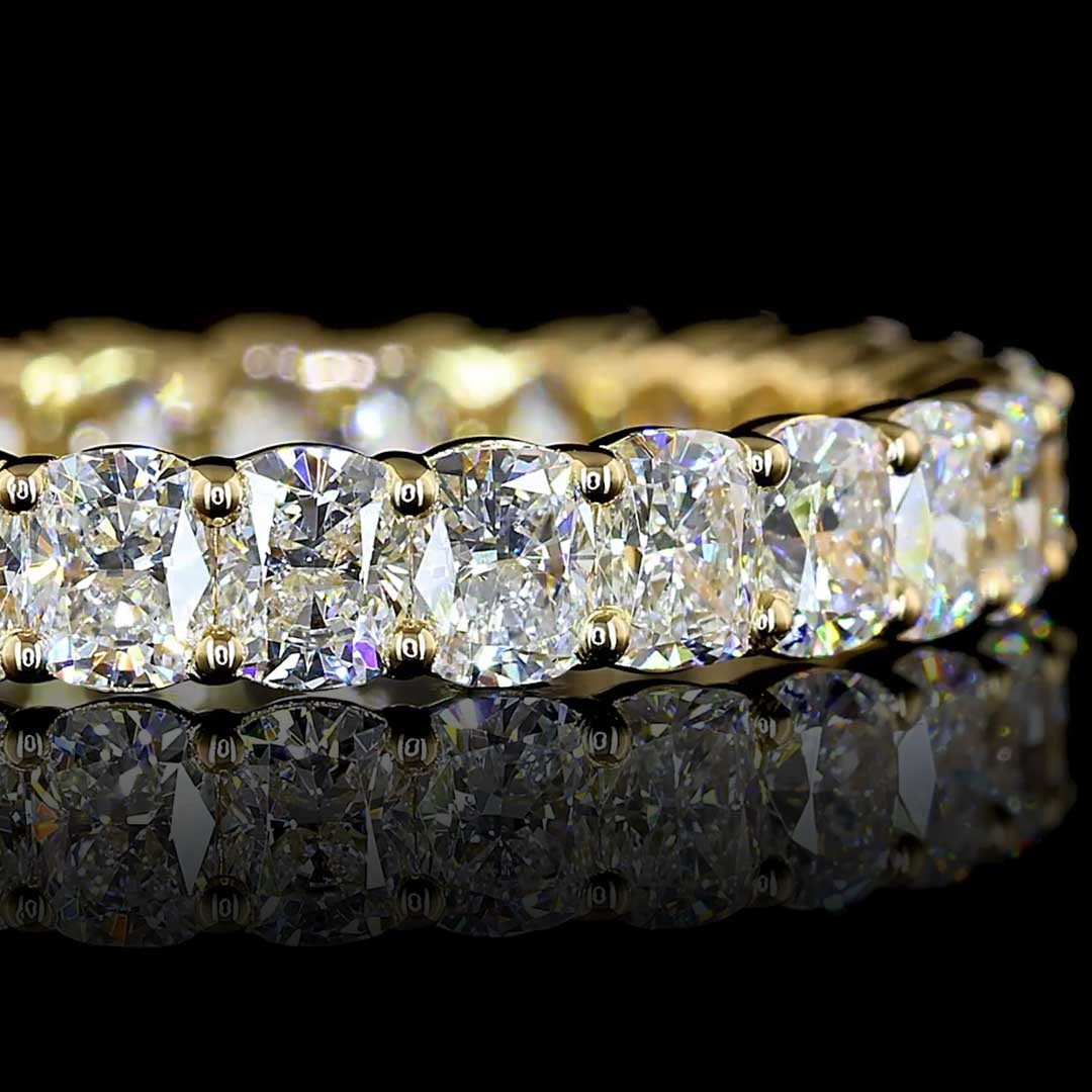 2 CTW Cushion Lab Grown Diamond Eternity Band