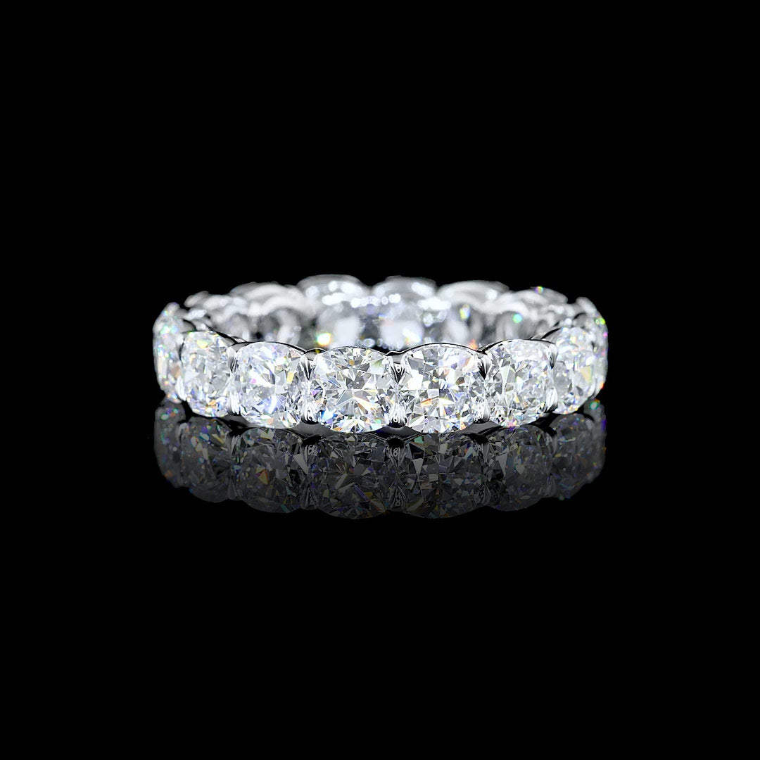 5 CTW Square Cushion Lab Grown Diamond Eternity Band