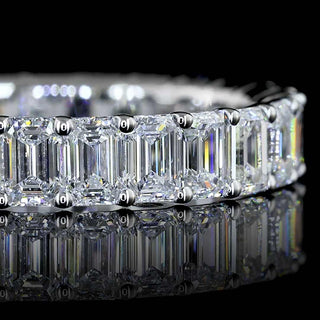 3 CTW Emerald Lab Grown Diamond Eternity Band