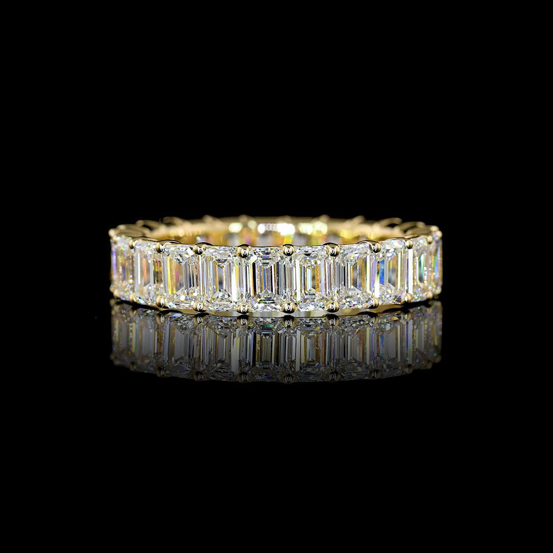4 CTW Emerald Lab Grown Diamond Eternity Band