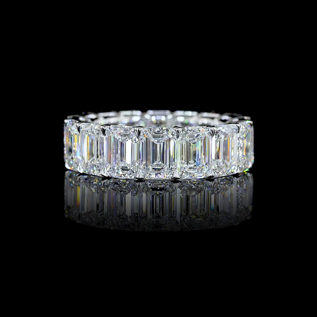 12 CTW Emerald Lab Grown Diamond Eternity Band