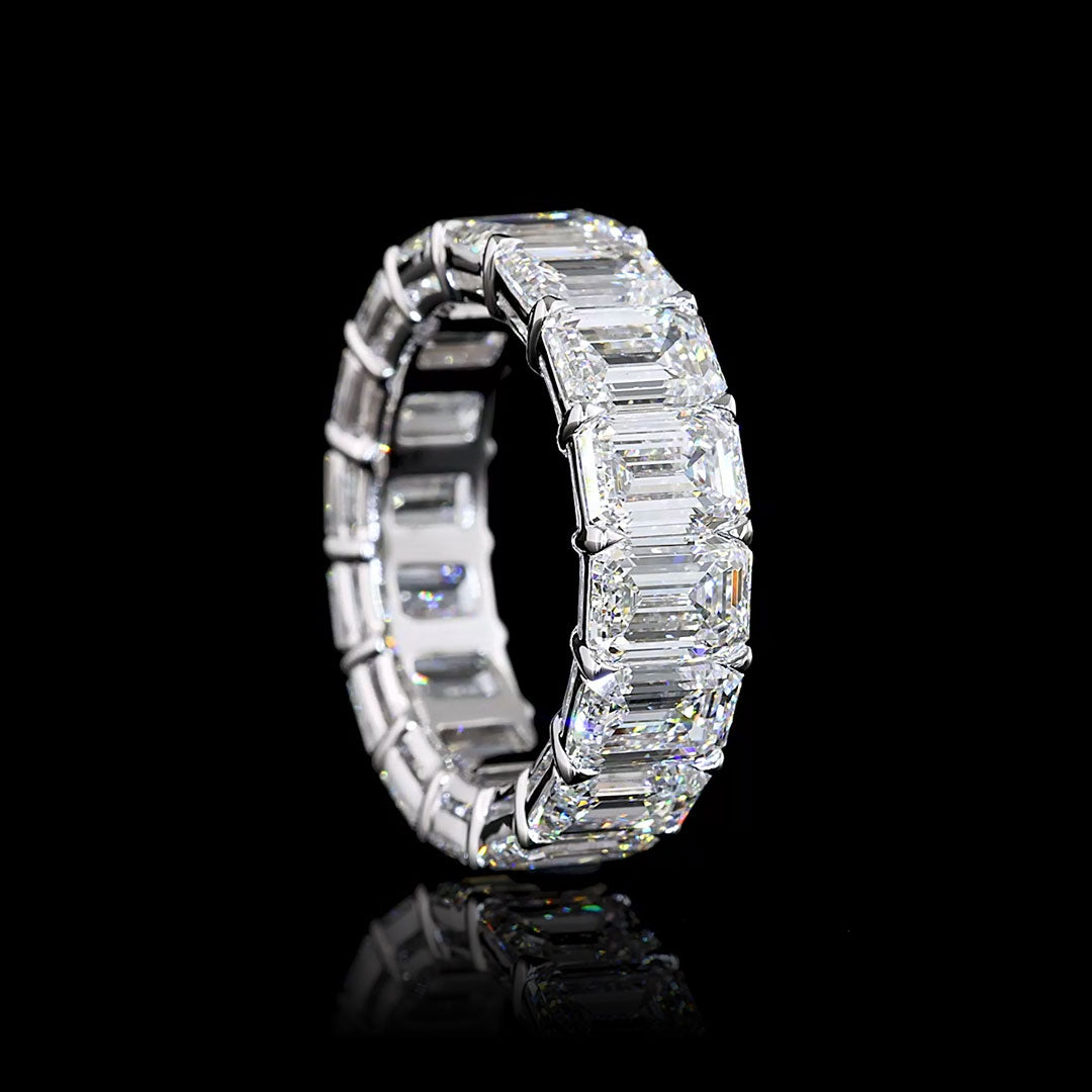 12 CTW Emerald Lab Grown Diamond Eternity Band