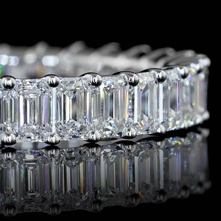 2 CTW Emerald Lab Grown Diamond Eternity Band