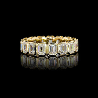 3 CTW Emerald Bezel Lab Grown Diamond Eternity Band
