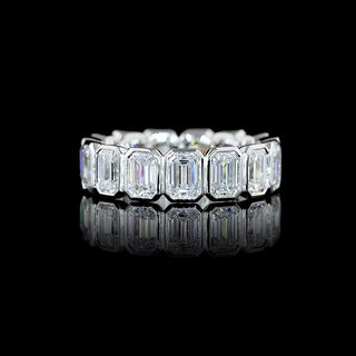 4 CTW Emerald Bezel Lab Grown Diamond Eternity Band