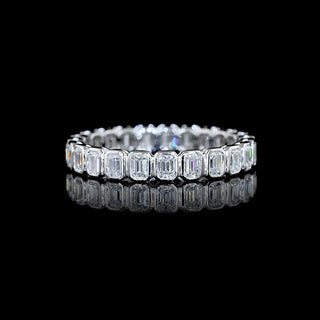 1 CTW Emerald Bezel Lab Grown Diamond Eternity Band