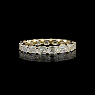 2 CTW East-West Emerald Lab Grown Diamond Eternity Band