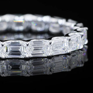 2 CTW East-West Emerald Lab Grown Diamond Eternity Band