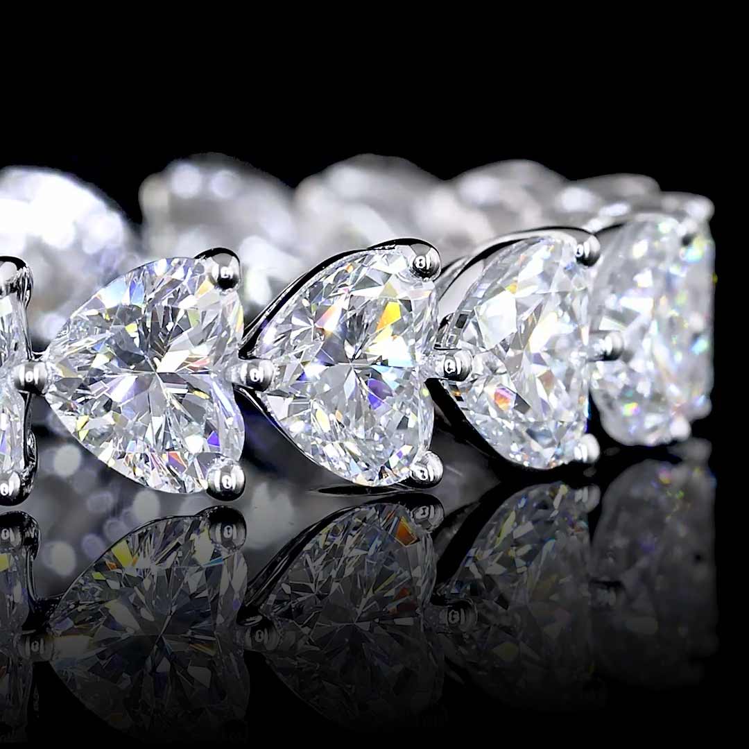 3.5 CTW East-West Heart Lab Grown Diamond Eternity Band