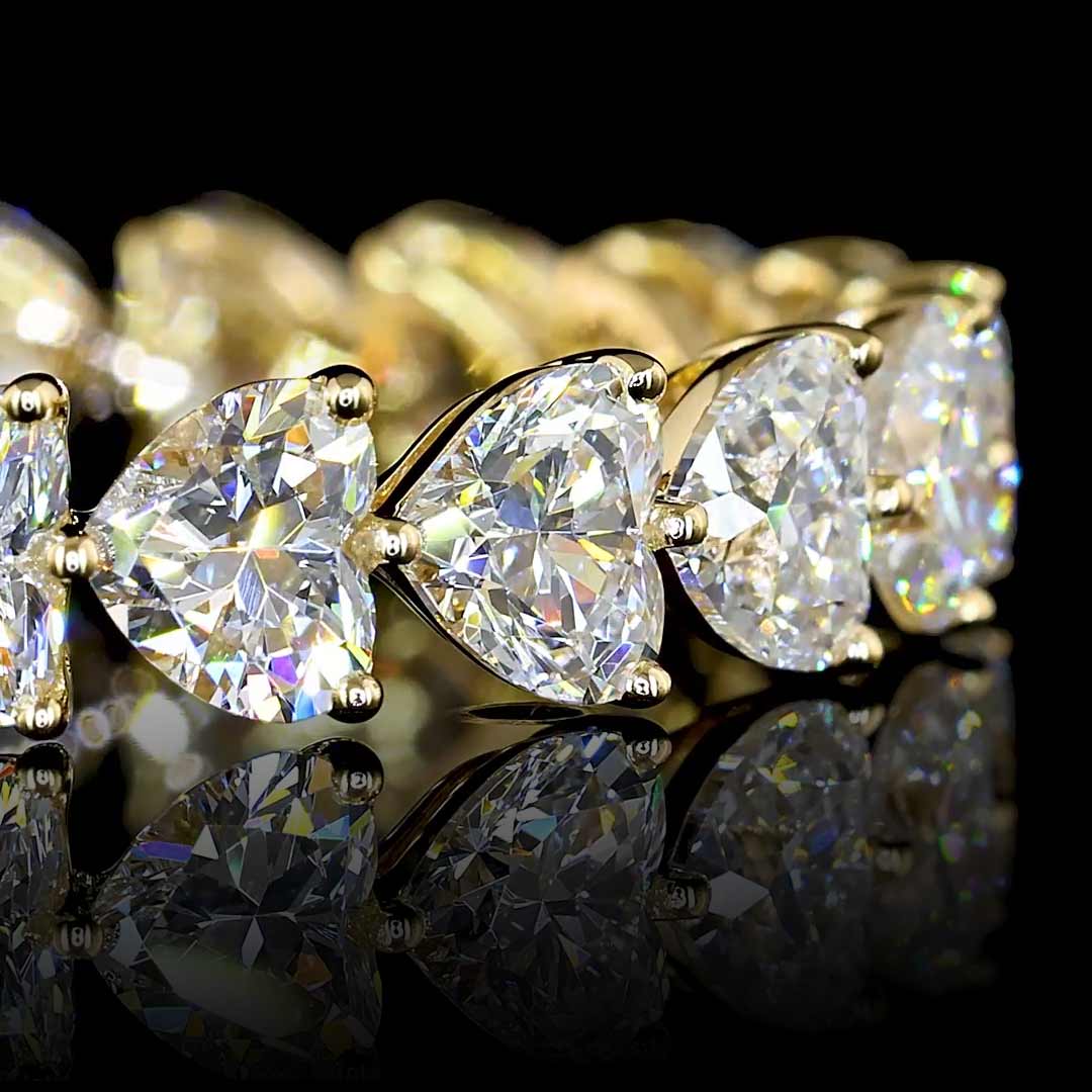 3.5 CTW East-West Heart Lab Grown Diamond Eternity Band