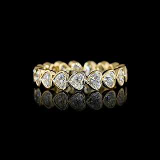 2.5 CTW East-West Heart Bezel Lab Grown Diamond Eternity Band