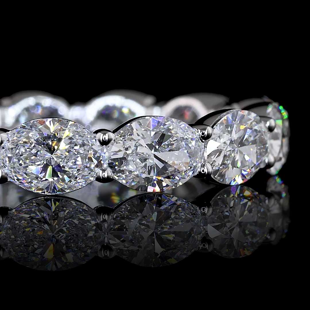 3.5 CTW East-West Oval Lab Grown Diamond Eternity Band