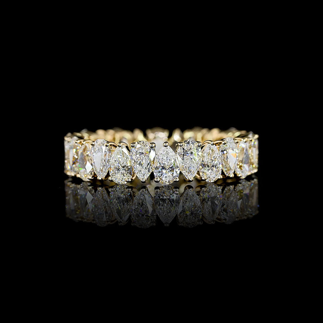 3 CTW Alternating Pear Lab Grown Diamond Eternity Band