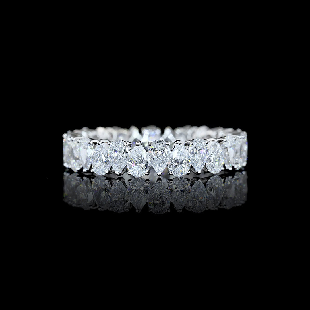 2 CTW Alternating Pear Lab Grown Diamond Eternity Band