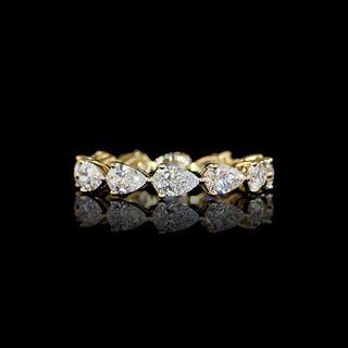 2 CTW East-West Pear Lab Grown Diamond Eternity Band