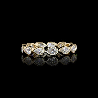 1 CTW East-West Pear Bezel Lab Grown Diamond Eternity Band