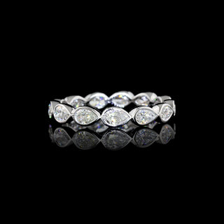 1 CTW East-West Pear Bezel Lab Grown Diamond Eternity Band