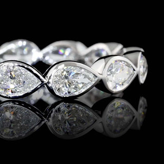 1 CTW East-West Pear Bezel Lab Grown Diamond Eternity Band