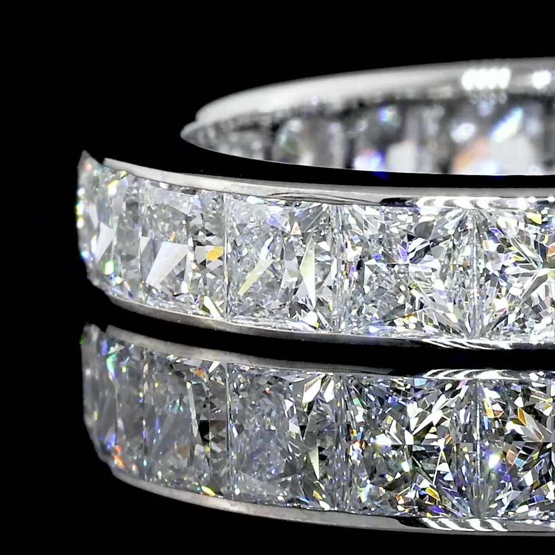 Princess Lab Grown Diamond Channel Set Eternity Band