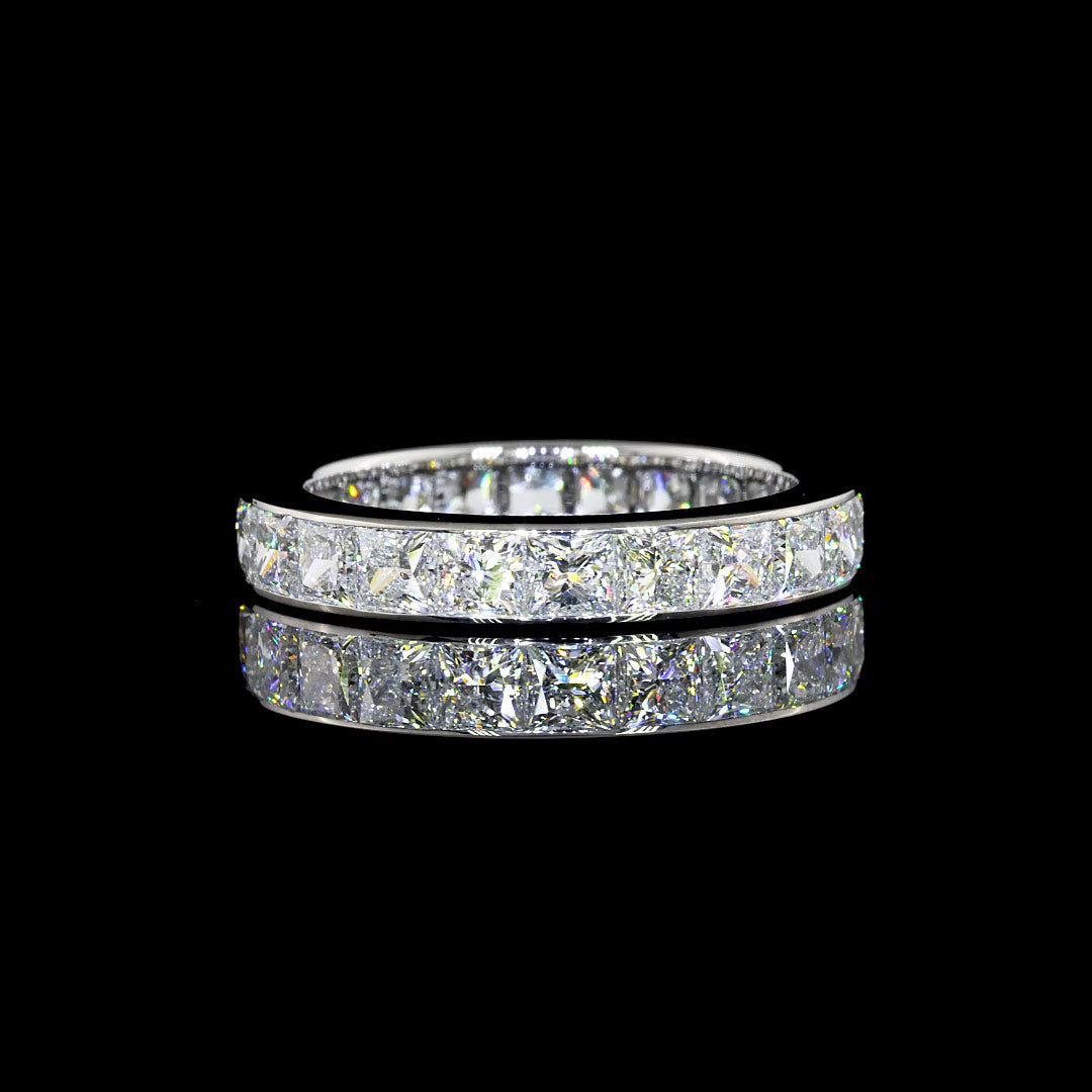 Princess Lab Grown Diamond Channel Set Eternity Band