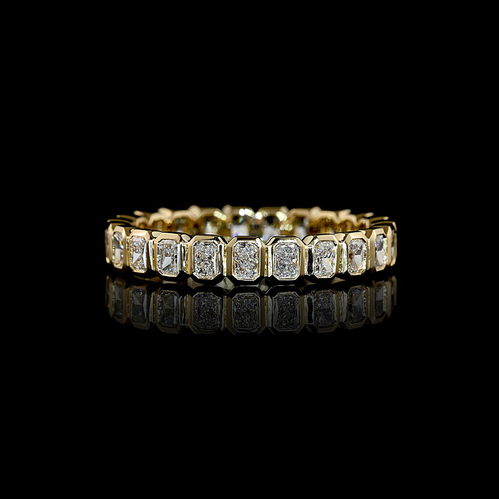1 Carat Radiant Bezel Set Lab Diamond Eternity Band (1 CTW ...