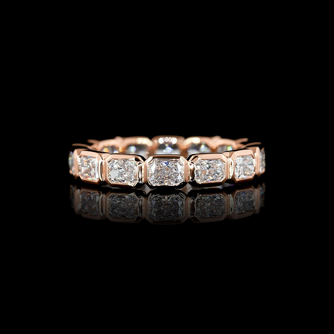 2 CTW East-West Radiant Bezel Lab Grown Diamond Eternity Band