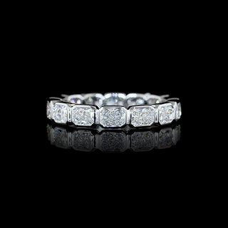 2 CTW East-West Radiant Bezel Lab Grown Diamond Eternity Band