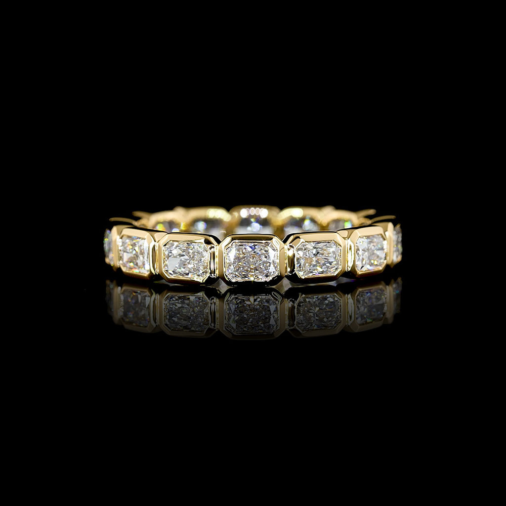 2 Carat East-West Radiant Bezel Lab Diamond Eternity Band (2 CTW ...