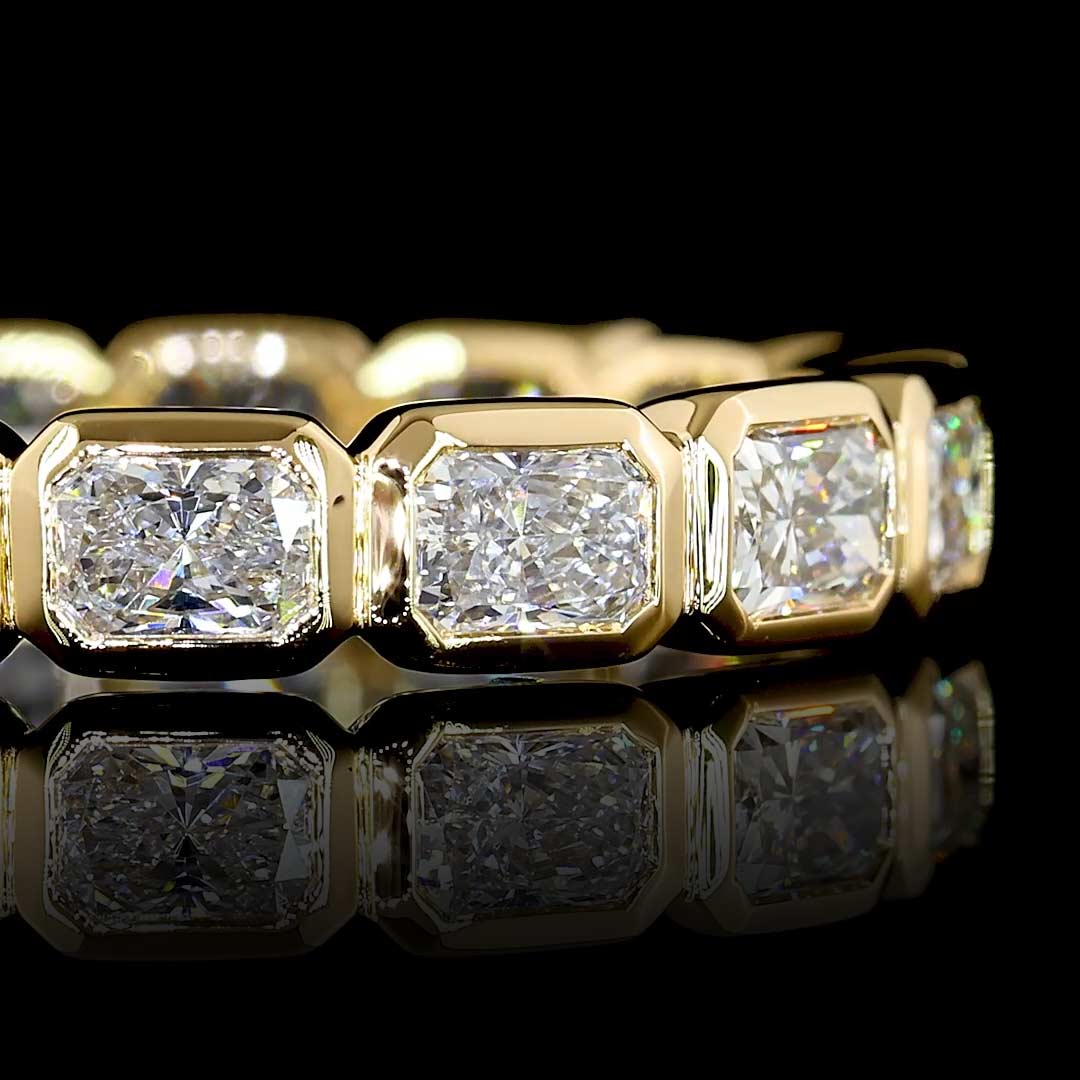 2 CTW East-West Radiant Bezel Lab Grown Diamond Eternity Band