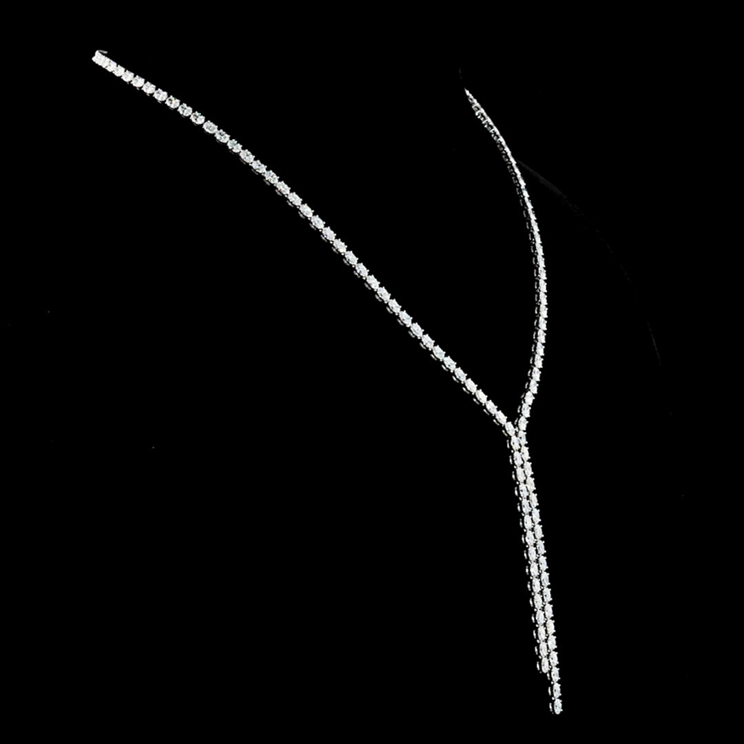 13 CTW Oval Lab Grown Diamond Lariat Y Necklace