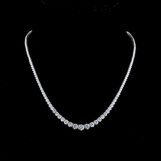 10 CTW Round Lab Grown Diamond Riviera Necklace