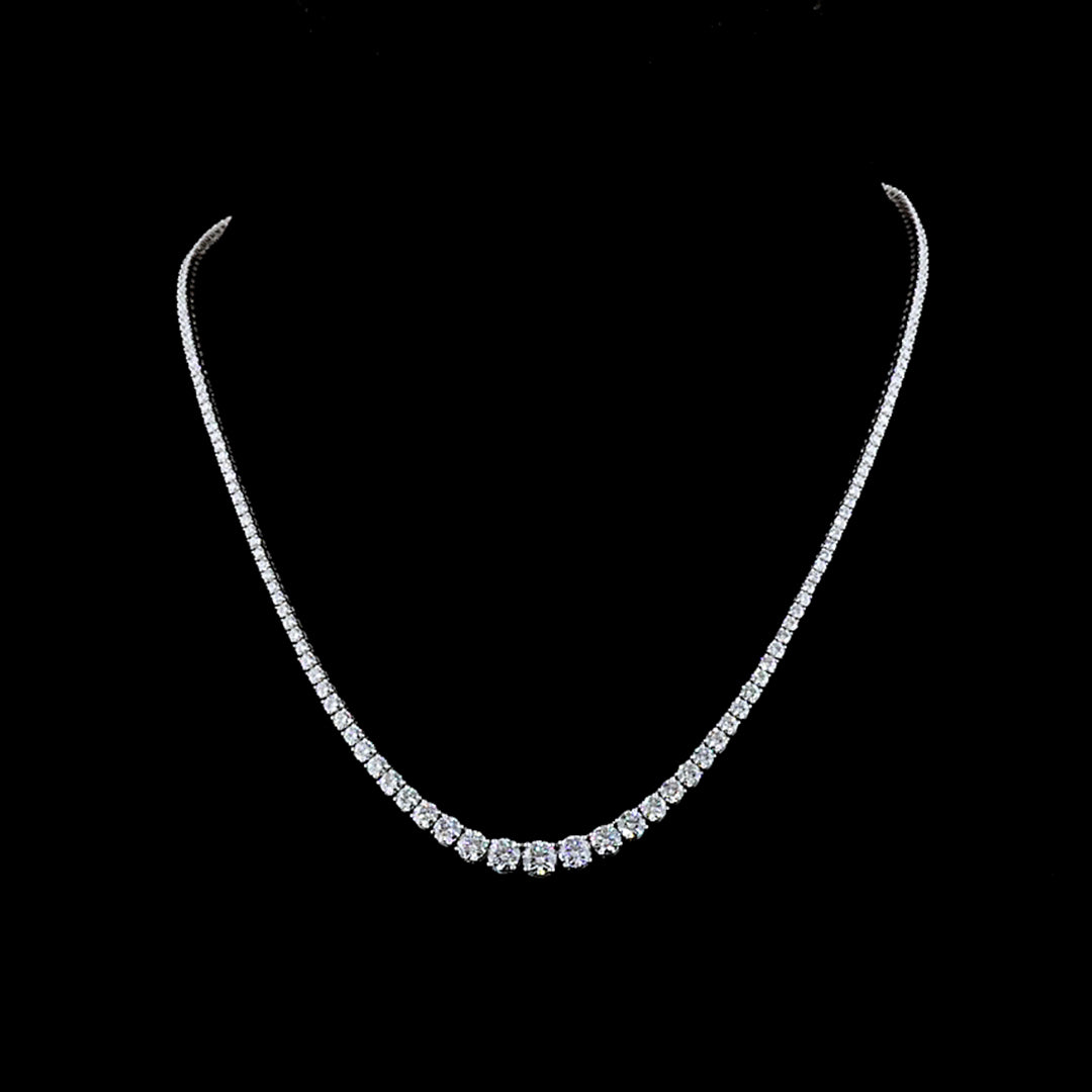 10 CTW Round Lab Grown Diamond Riviera Necklace