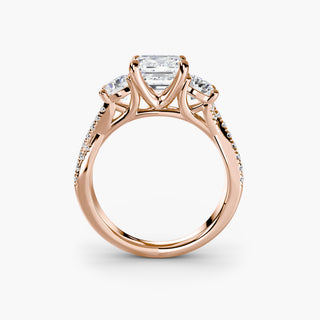 || #metal_rose gold #diamond shape_asscher