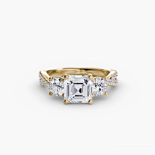 || #metal_yellow gold #diamond shape_asscher