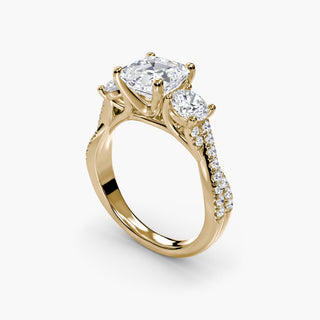 || #metal_yellow gold #diamond shape_asscher