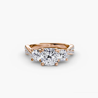 || #metal_rose gold #diamond shape_cushion