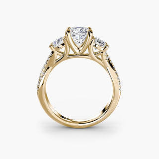 || #metal_yellow gold #diamond shape_cushion