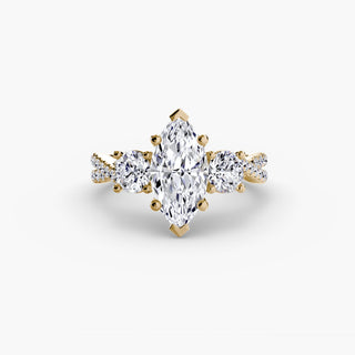|| #metal_yellow gold #diamond shape_marquise