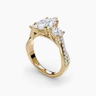 || #metal_yellow gold #diamond shape_marquise