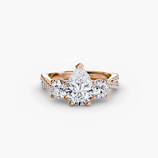 || #metal_rose gold #diamond shape_pear