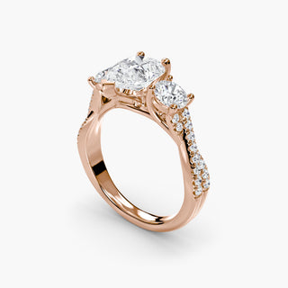 || #metal_rose gold #diamond shape_pear